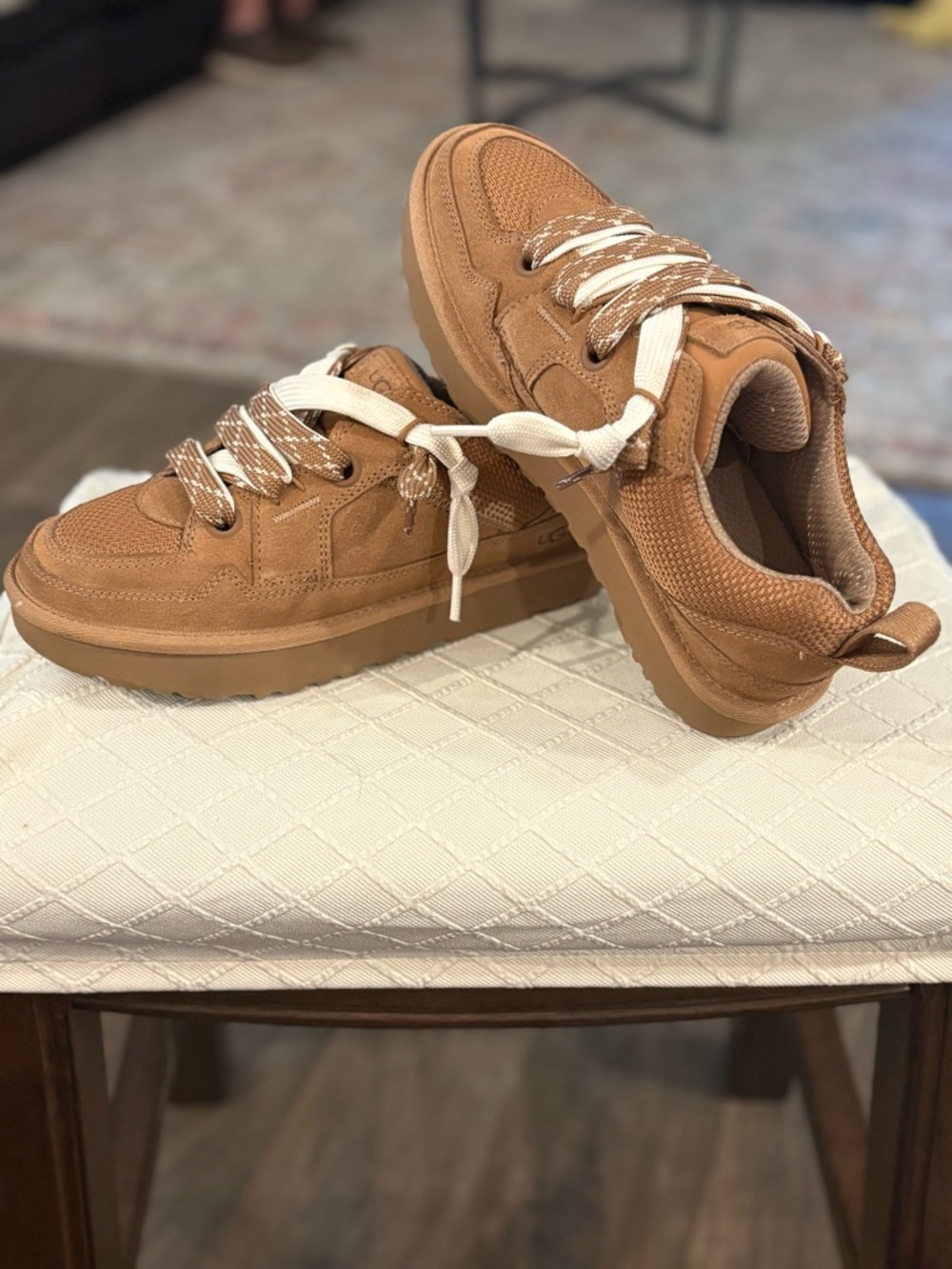UGG Women's Chestnut Suede Platform Sneakers